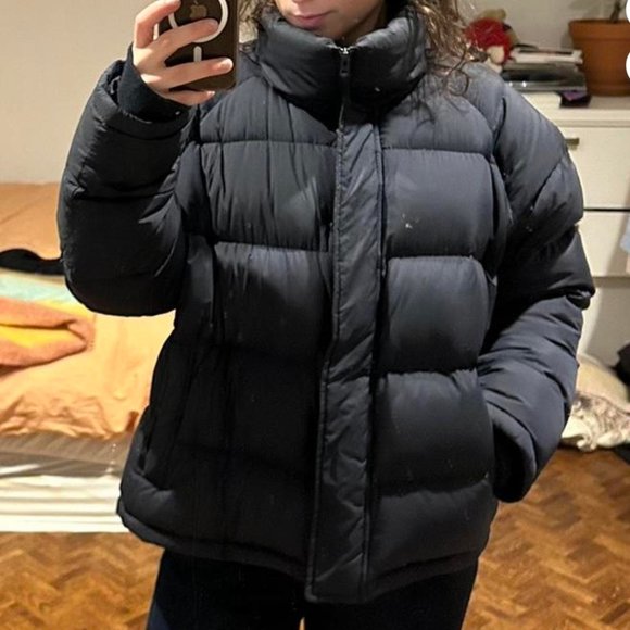 Uniqlo puffer jacket navy blue very warm - Picture 3 of 3